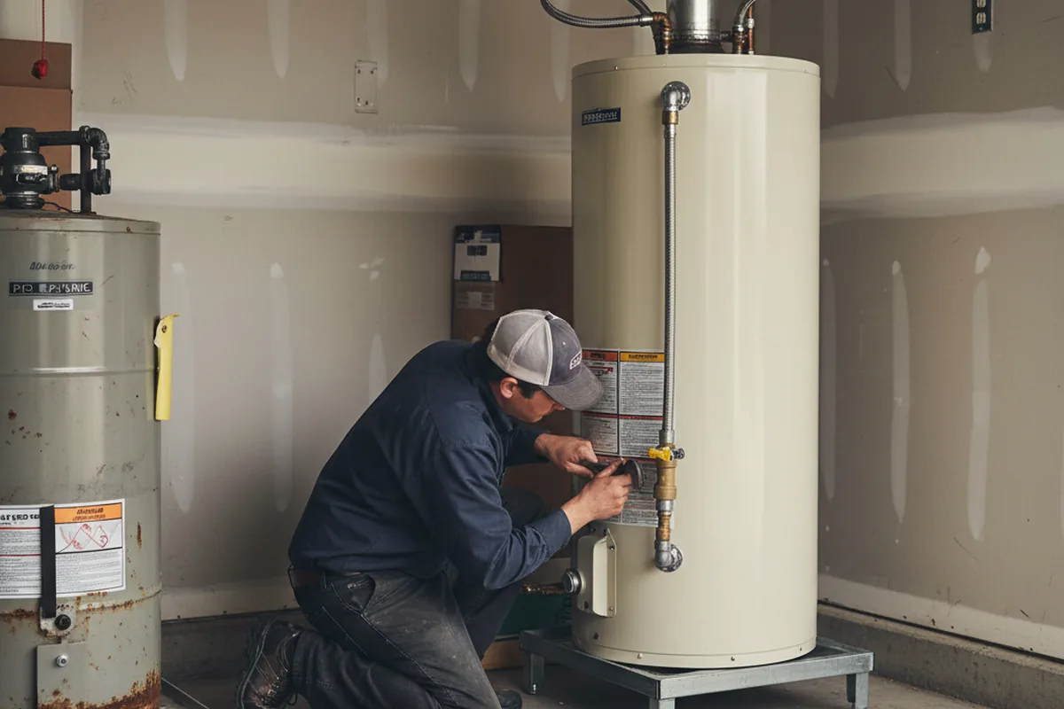Water heater and shutoff valve replacement in Kingwood