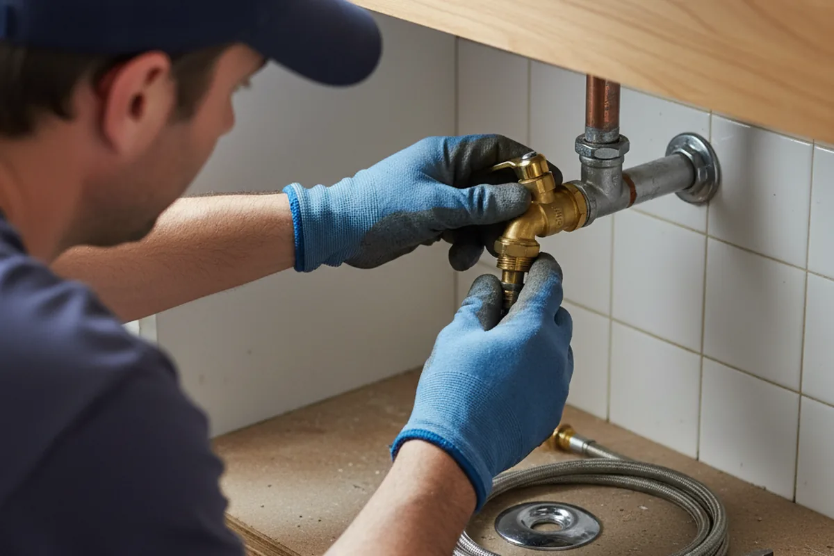Shutoff valve and fitting work during Faucet and Fixture Repair in Kingwood